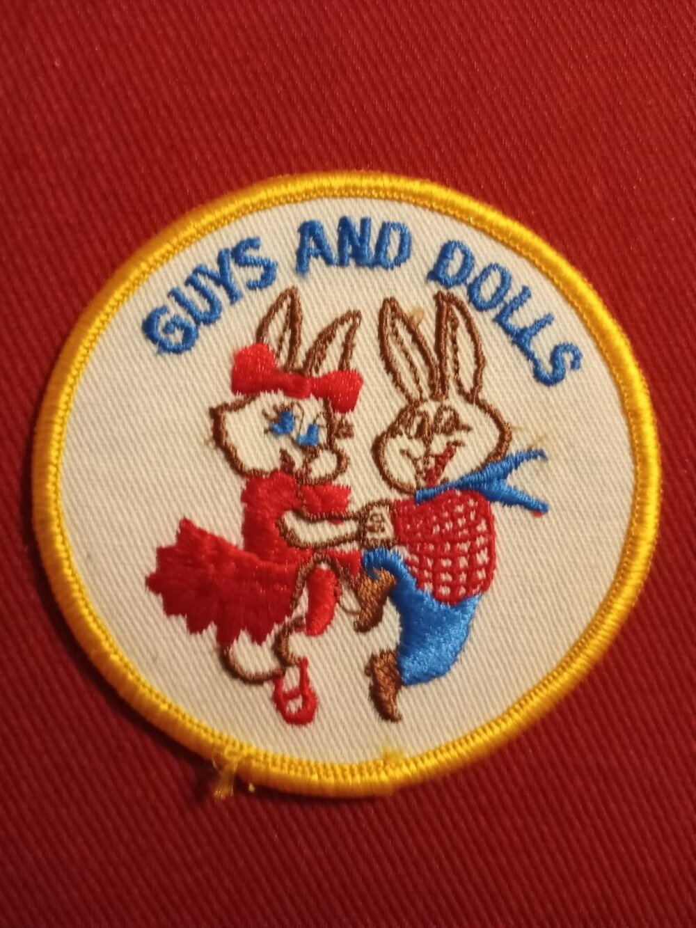 Guys and Dolls embroidered patch applique